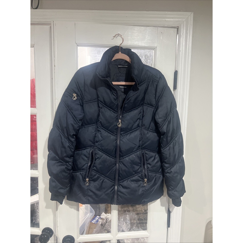Nautica Jacket Women's Black Puffer Coat Winter Warm, SZ S